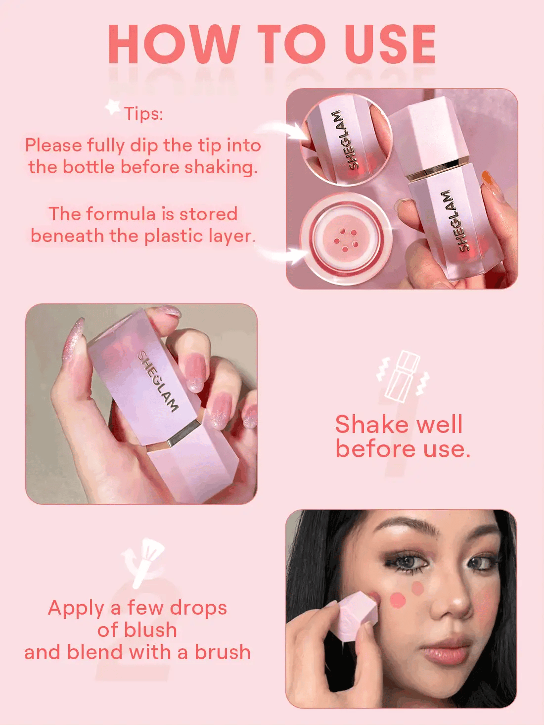 SHEGLAM Color Bloom Matte Liquid Blush – Risky Business